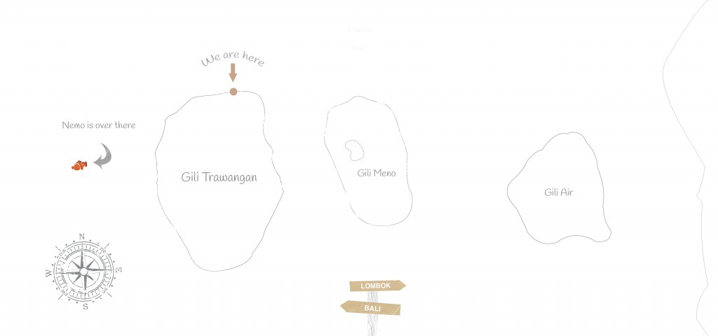 Map of Gili Trawangan